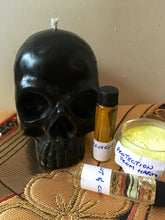 Black skull candle spellkit for protection